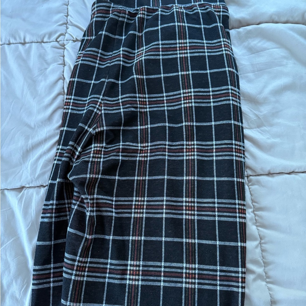 Black Plaid Pants